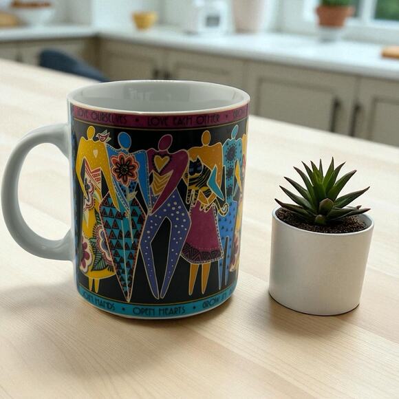 Vintage Laurel Burch 1995 "Spirit of Womankind" Coffee Mug Ceramic 14 ounces - Picture 1 of 9